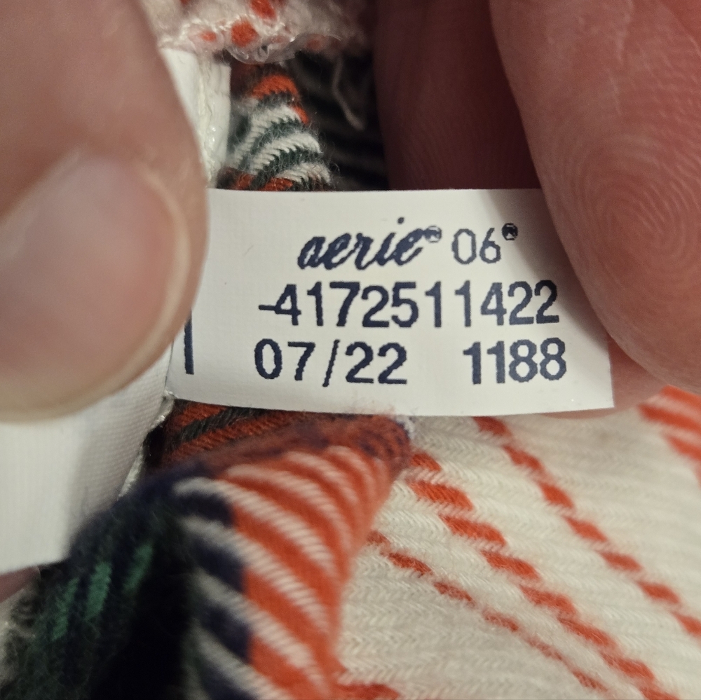 Aerie Plaid Flannel Ruffle Pajama Tie-string Tank Top - Picture 7 of 8